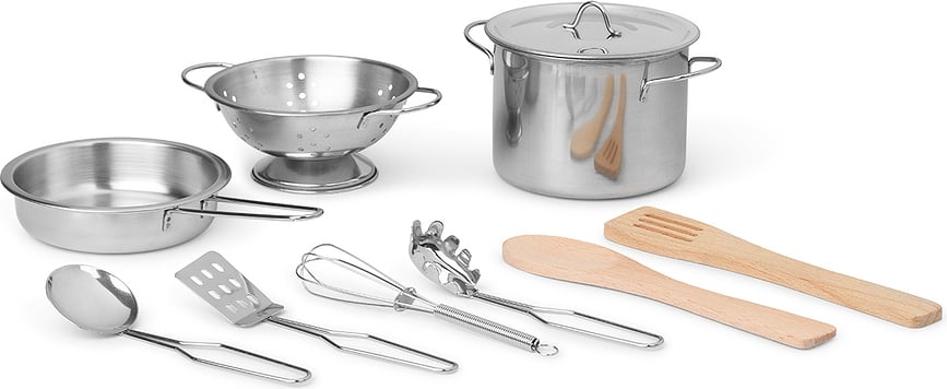 Juguetes de Cocina Toro Play, con bolsa de algodón, Set de 9 piezas