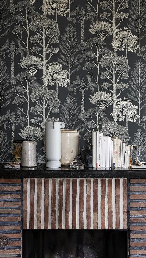 Katie Scott Trees Wallpaper cream
