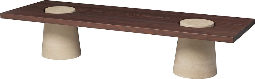 Konferenční stolek Grova 155 cm, tmavý jasan