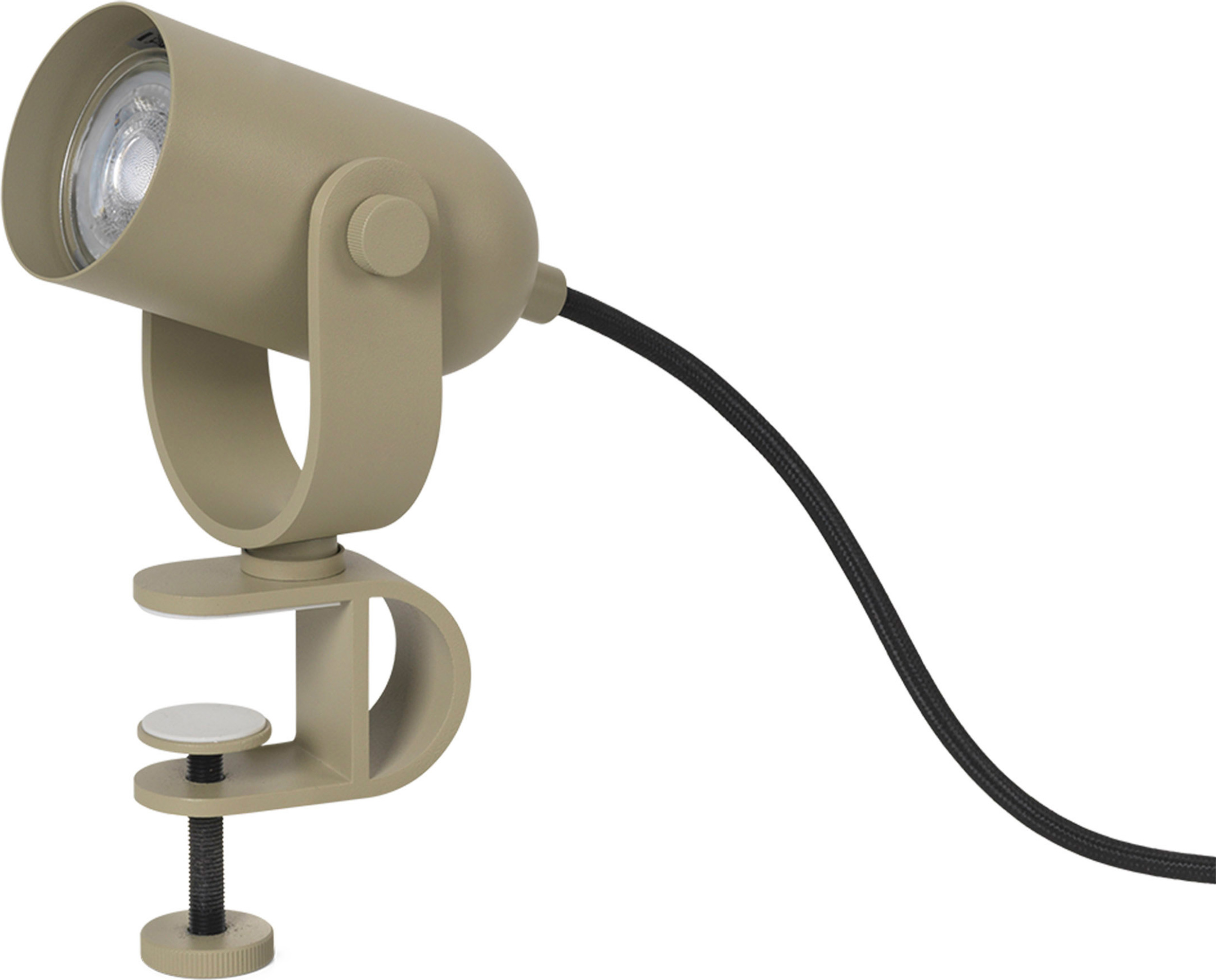 Lampa biurkowa Ruuvi w kolorze kaszmiru z mocowaniem do blatu