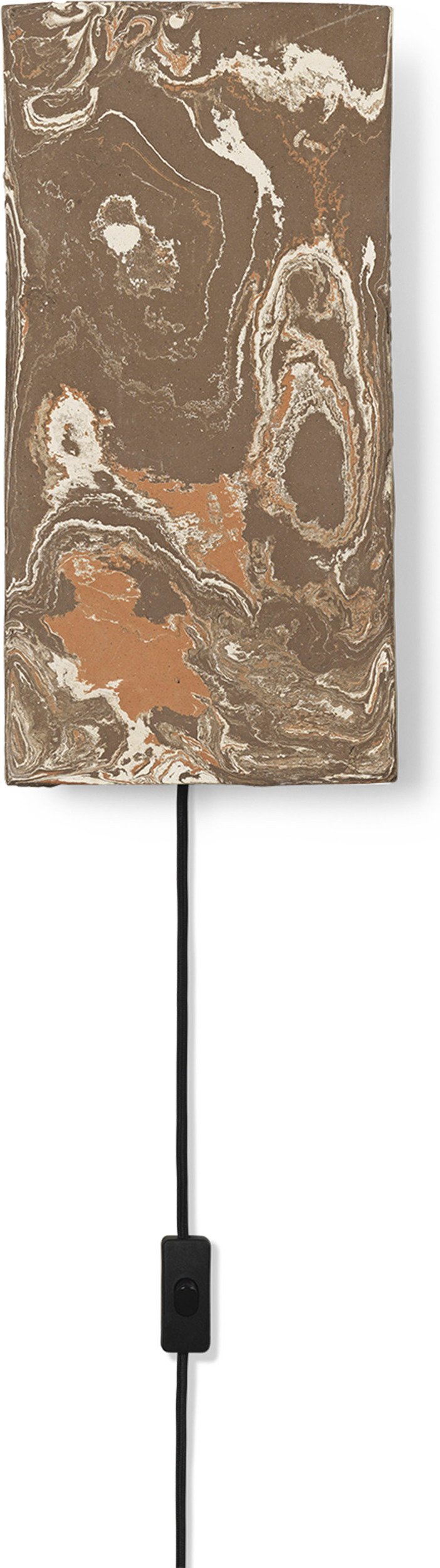 Lampa ścienna Argilla brązowy marmur