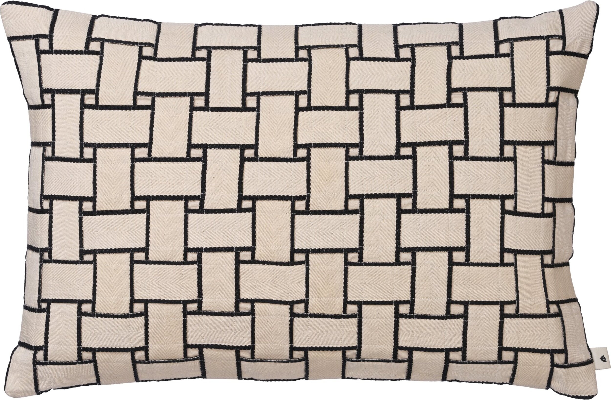 Lattice Kissen 40 x 60 cm, creme-schwarz