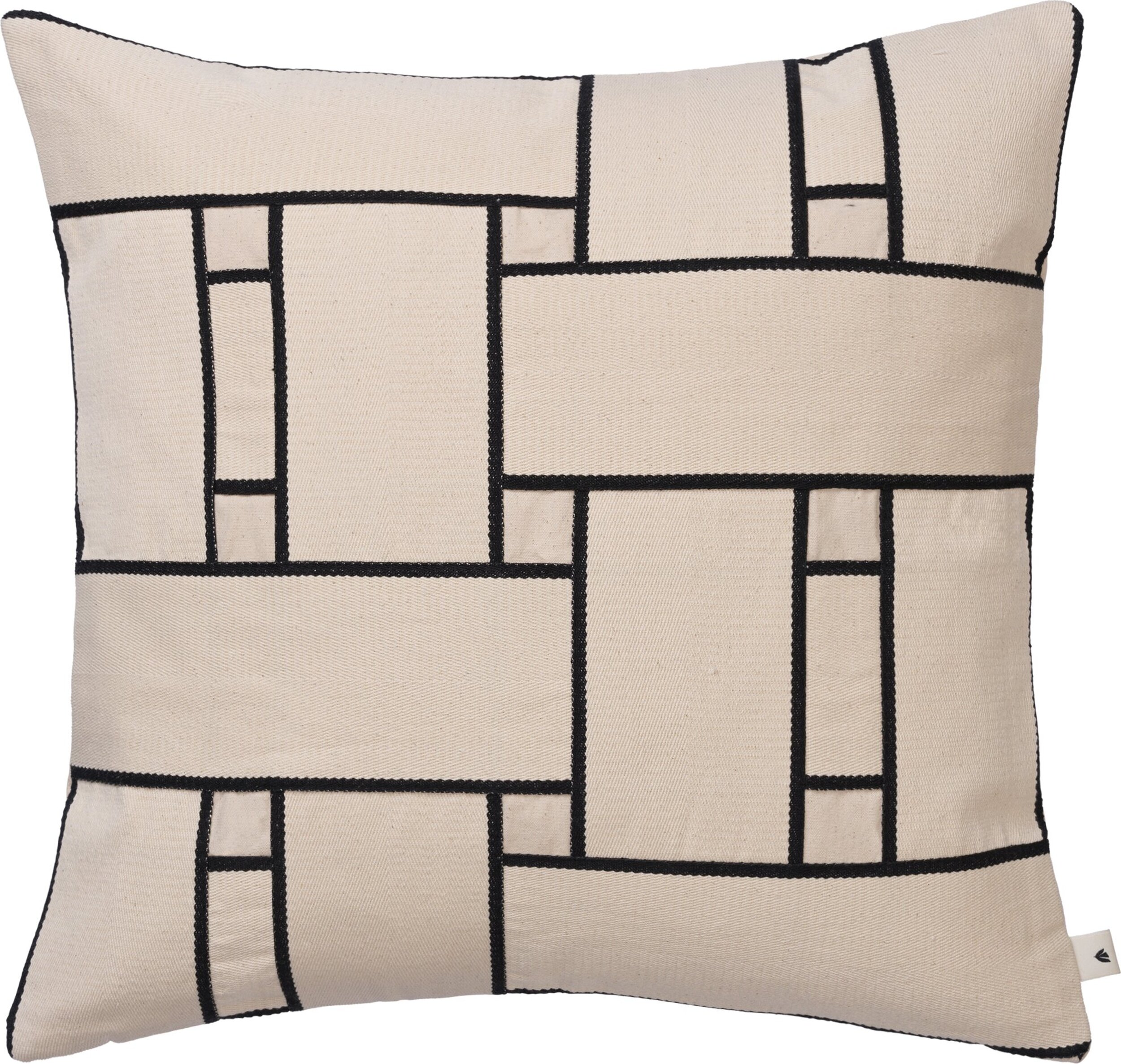 Lattice Offset Kissen 50 x 50 cm, creme-schwarz