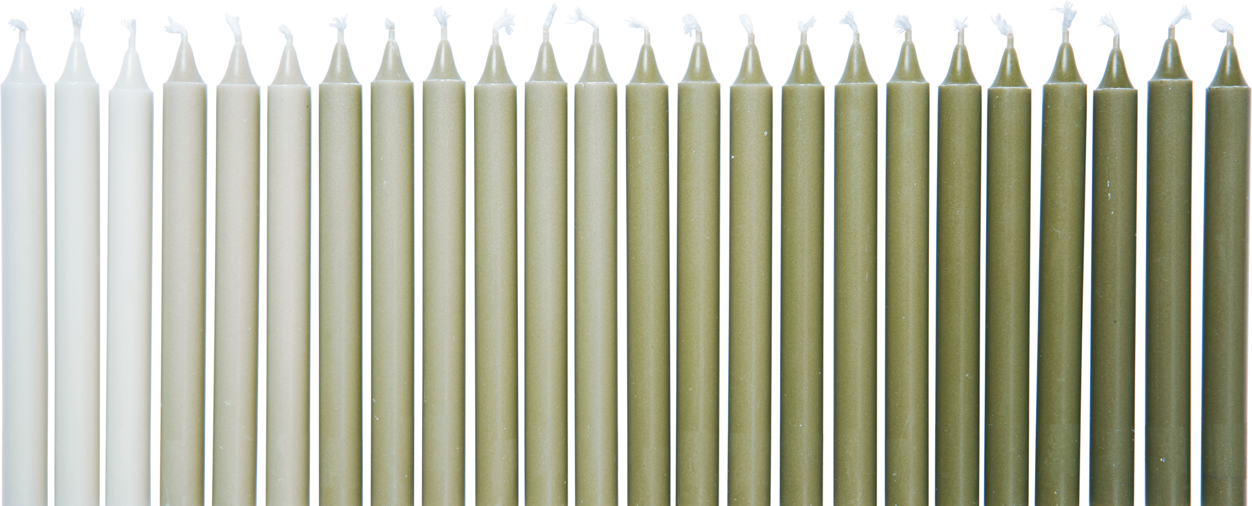 LED-Kerzen Ombre, Grüntöne, 24 St.