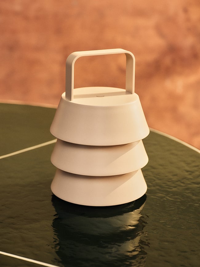 Luver trådlös bordslampa, beige