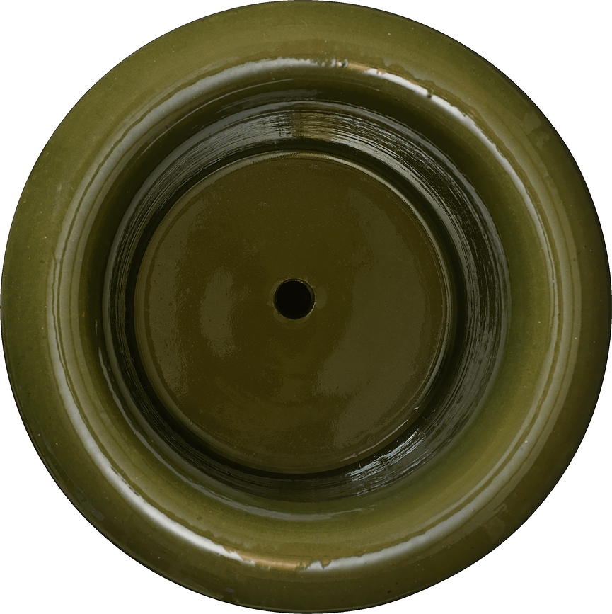 Maceta con Plato Rollo, 36 cm, blanca