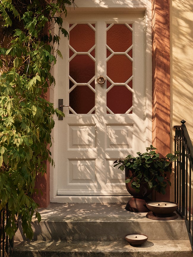 Macetero Hourglass M, color óxido