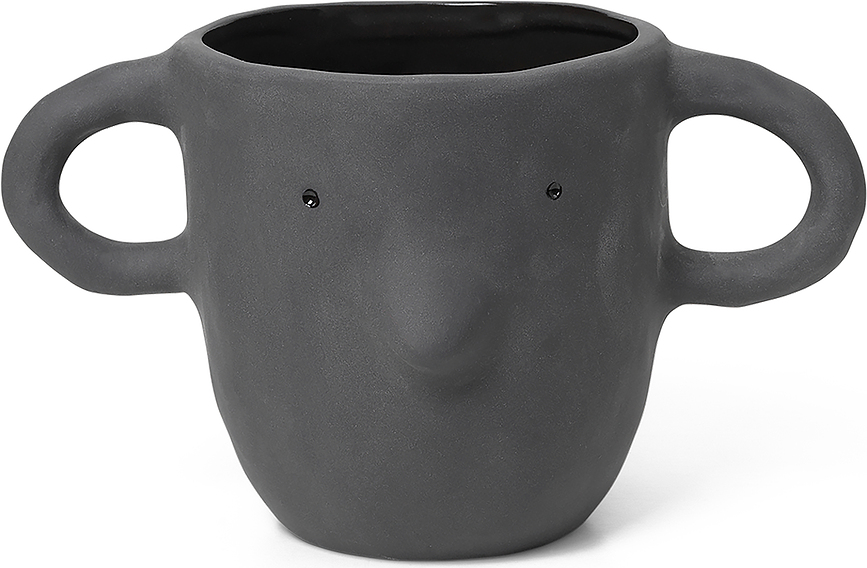 Macetero Mus, 15 cm, gris oscuro