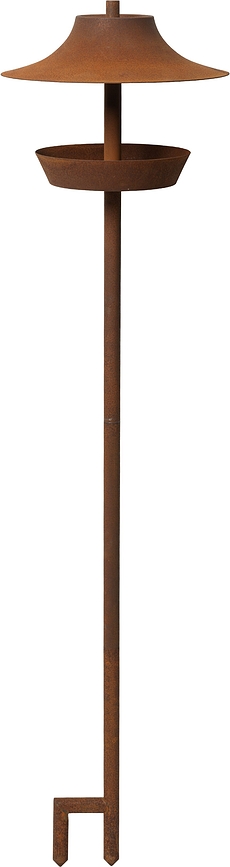 Mangeoire à oiseaux Cortivo 100 cm, brun rouille