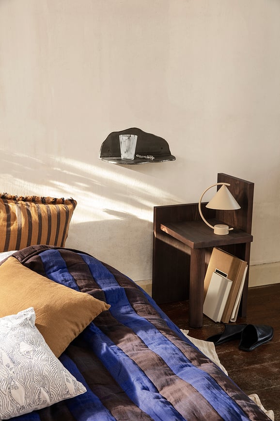 Manta de Picnic a rayas Grand, 120 x 170 cm, marrón y rojo