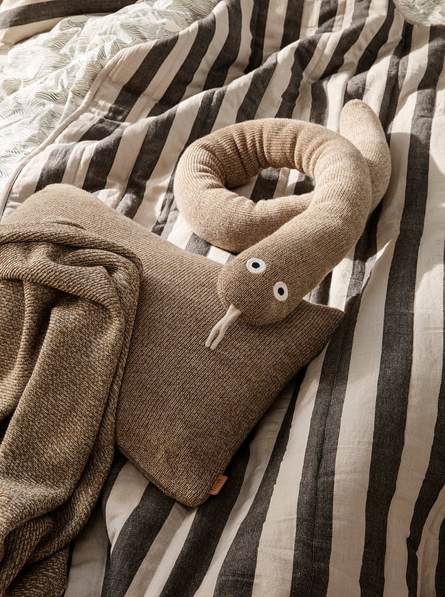 Manta de Picnic a rayas Grand, 120 x 170 cm, marrón y rojo