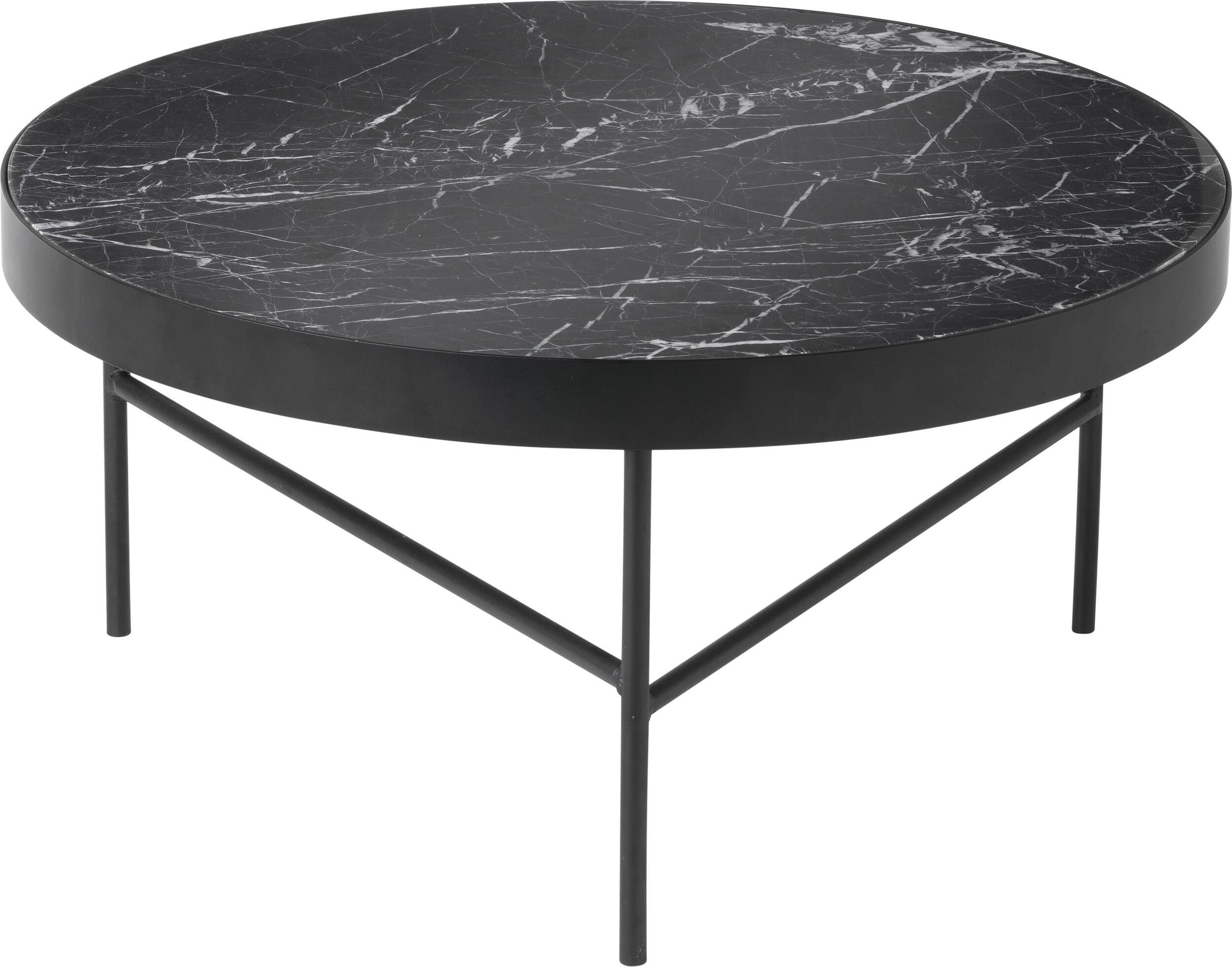 Marble Kaffeetisch groß schwarz