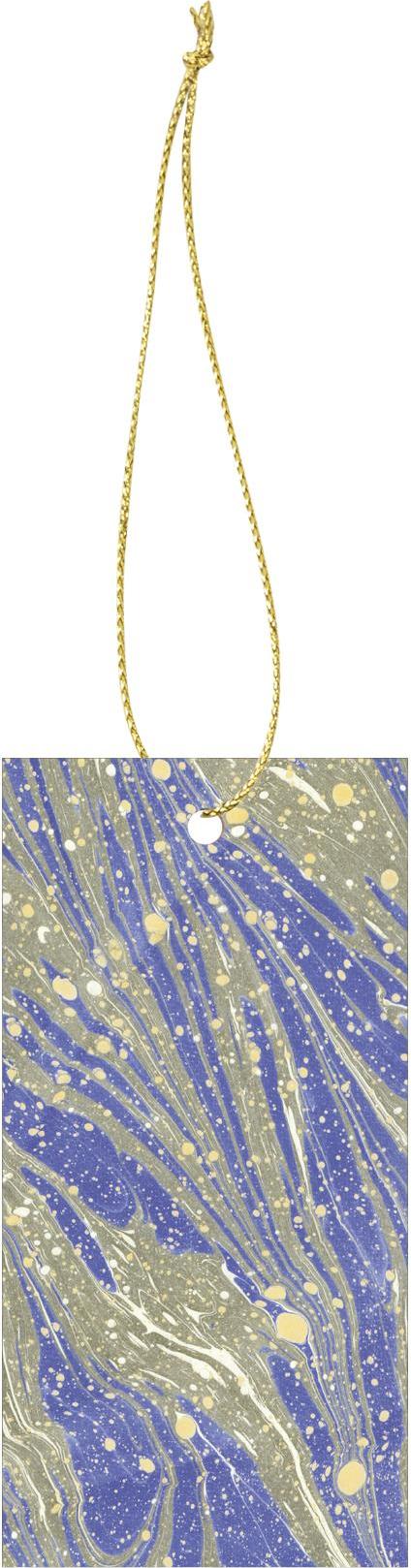 Marbling Geschenkkarten gold-blau 6 St.