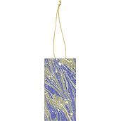 Marbling Gift tags gold and blue 6 pcs
