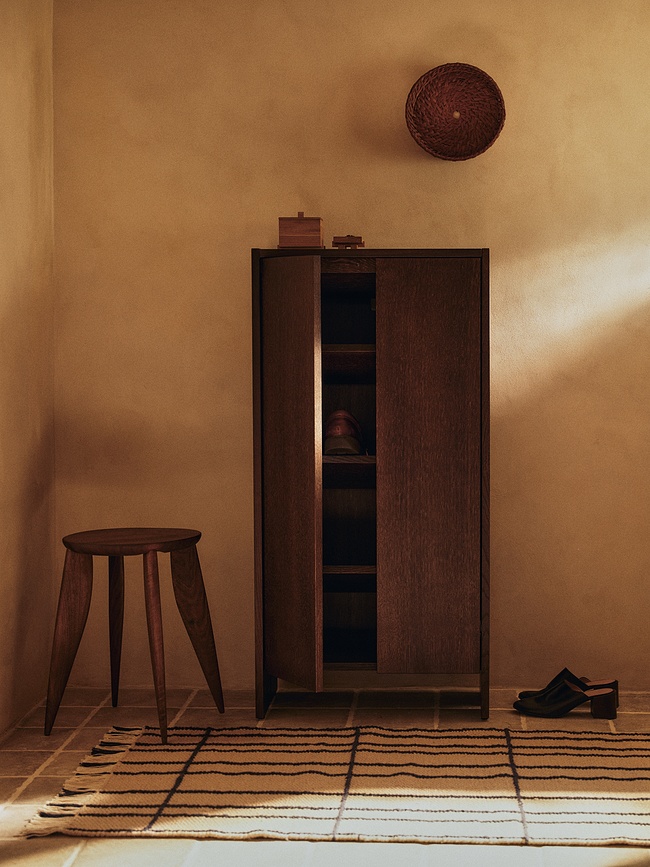 Matta Sen rutig 80 x 200 cm, beige-brun