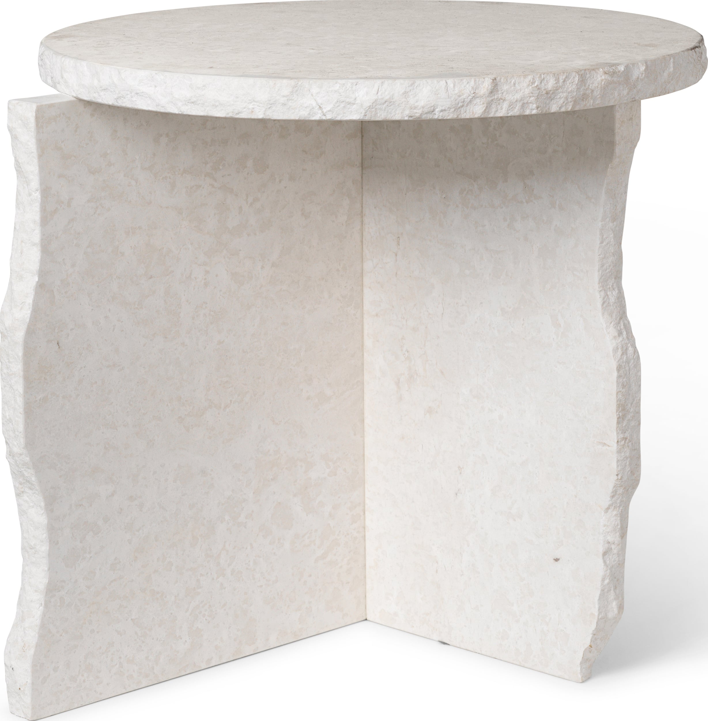 Mineral Sculptural Beistelltisch 50 cm aus Marmor