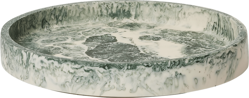 Mist Pladenj okrogel, dekorativen, 20 cm, smaragden