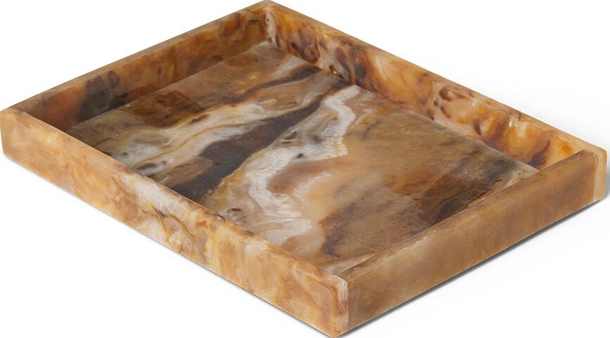 Mist Plateau Décoratif 15 x 20 cm, marron