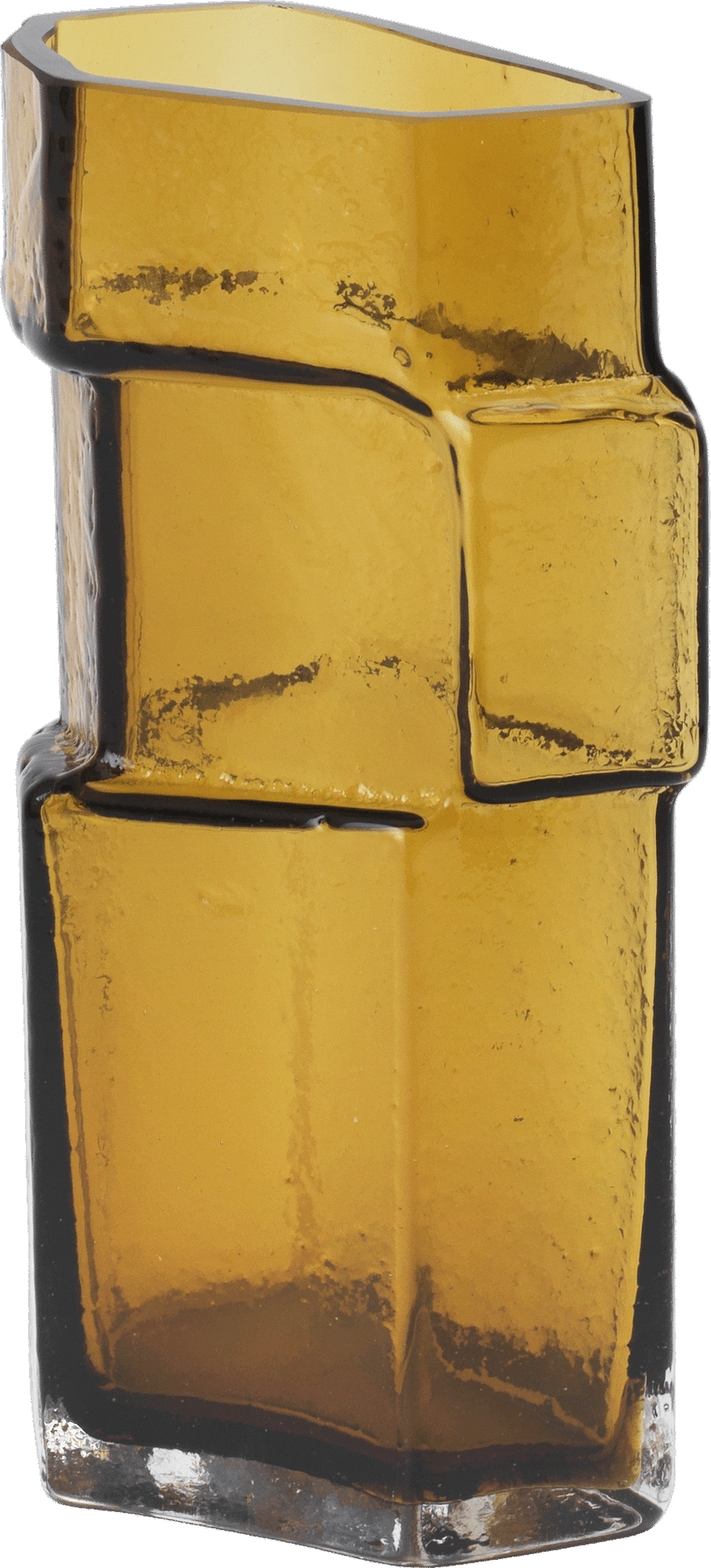 Muro Vase 23 cm bernsteinfarben recycelt