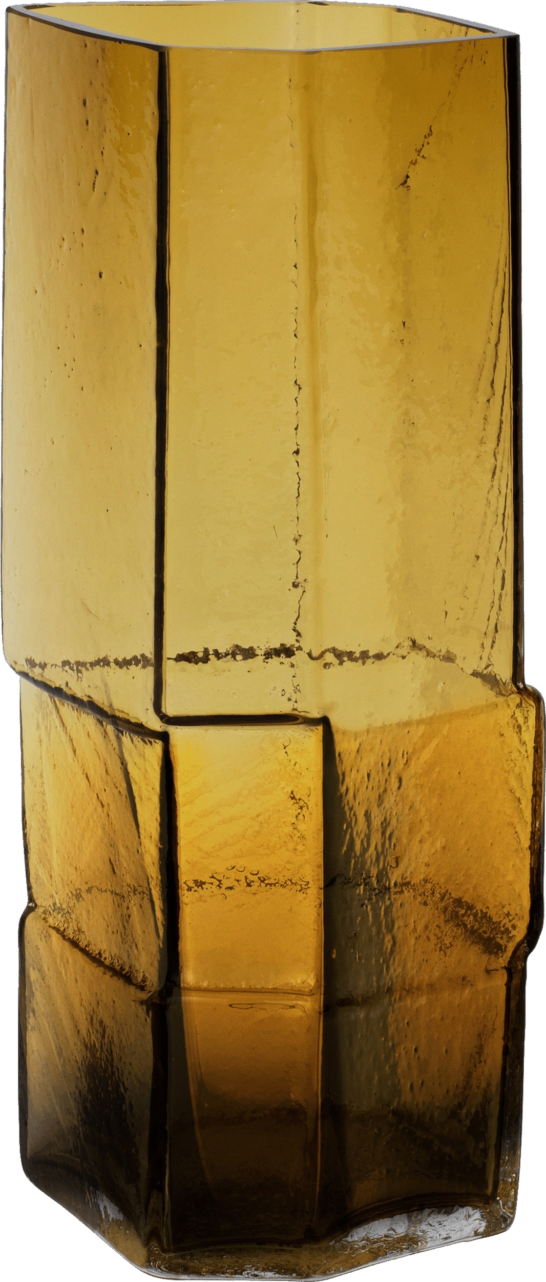 Muro Vase 30 cm bernsteinfarben recycelt