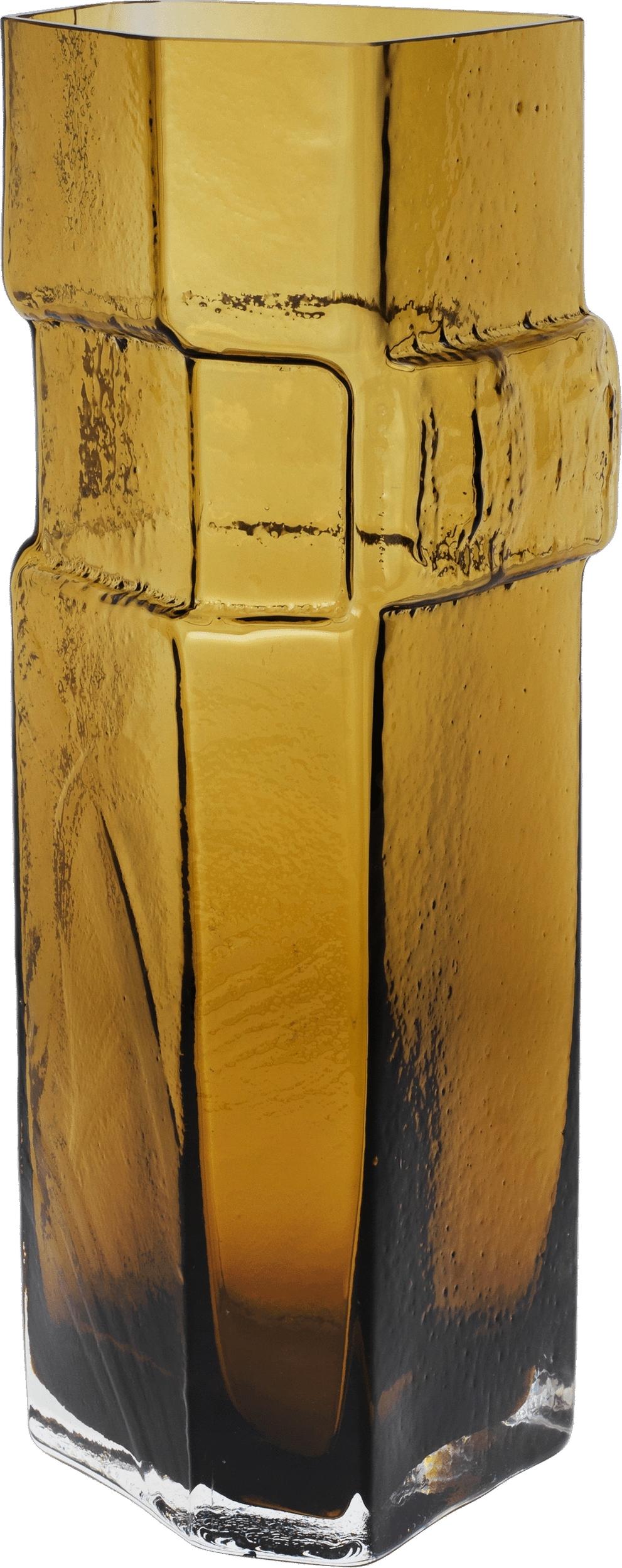 Muro Vase 38 cm bernsteinfarben recycelt
