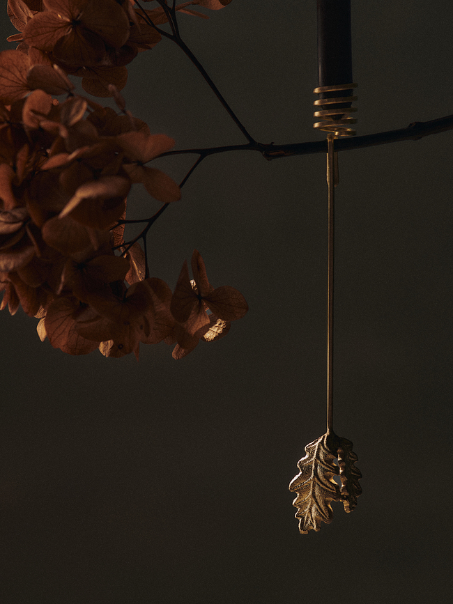 Oak Leaf Κηροπήγια για Χριστουγεννιάτικο Δέντρο, ορειχάλκινα, 4 τμχ