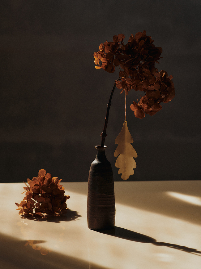 Oak Leaf Στολίδια Δέντρου, ορειχάλκινα, 4 τμχ