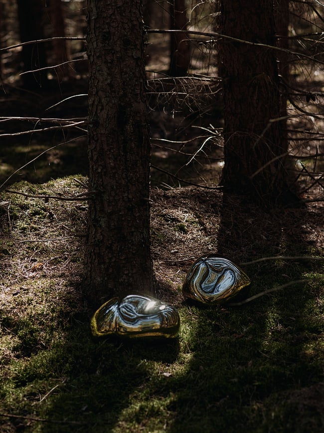 Decoración redonda Bellure, plateada