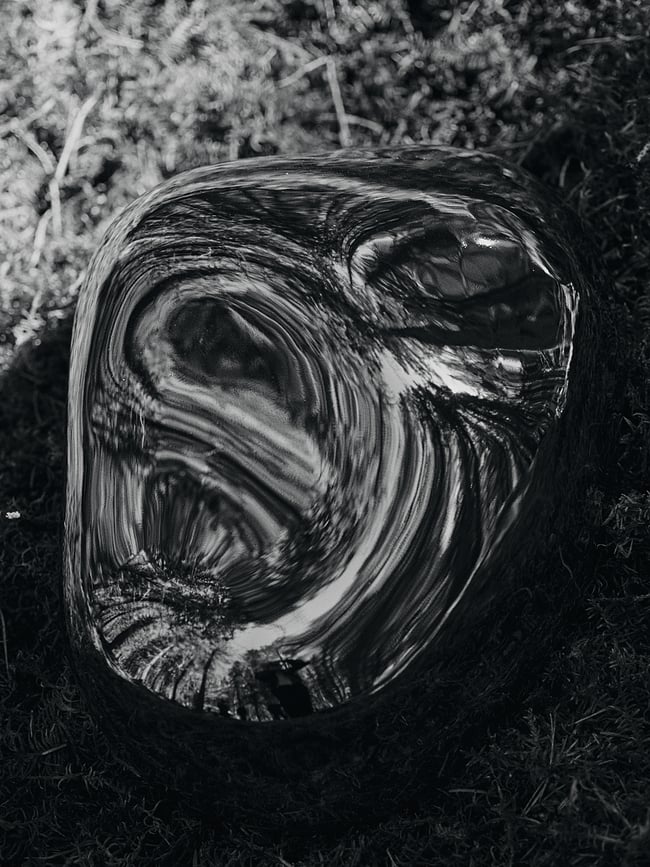 Decoración redonda Bellure, plateada