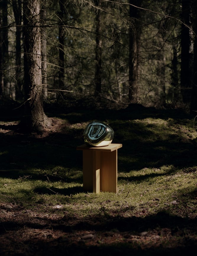 Decoración redonda Bellure, plateada