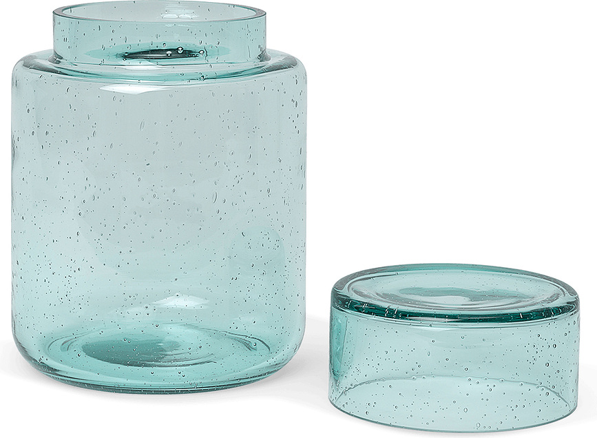 Oli Pot de Rangement avec couvercle, en verre