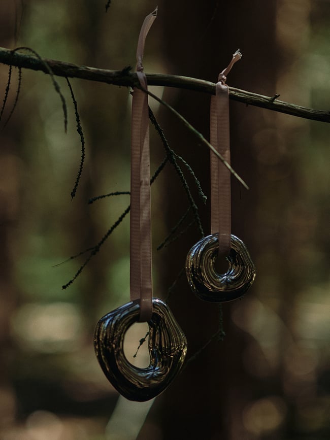 Orrith Ornements de Noël, argentés, Lot de 2