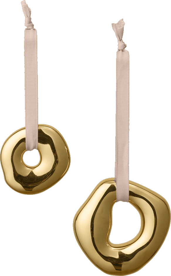 Orrith Weihnachtsbaumschmuck, gold, 2 St.