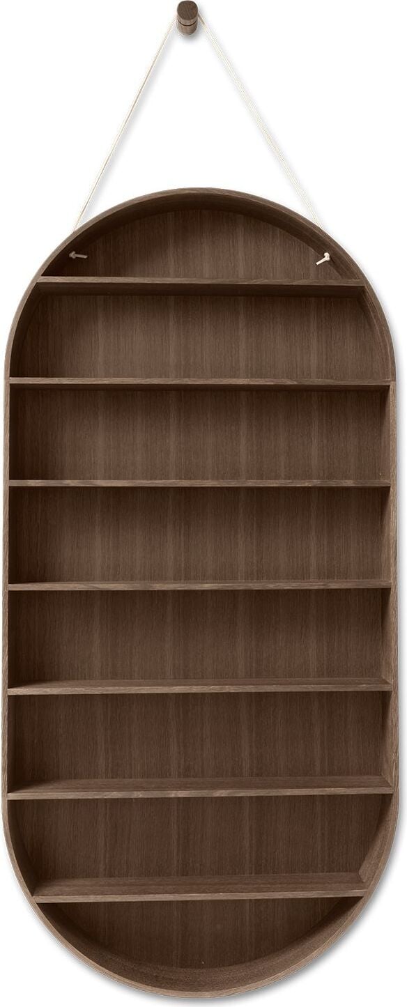 Oval Dorm Regal dunkle Eiche