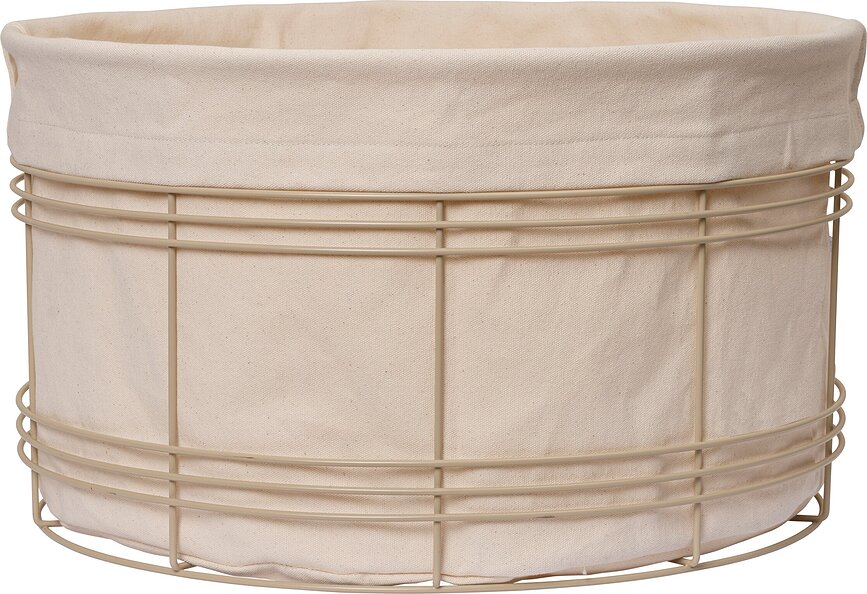 Panier à linge Fio bas, beige