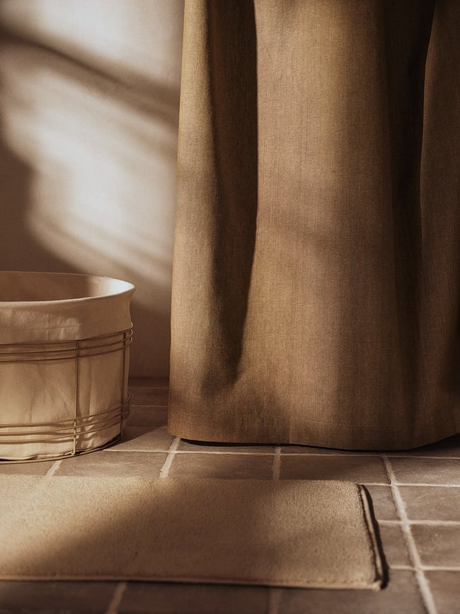 Panier à linge Fio haut, beige