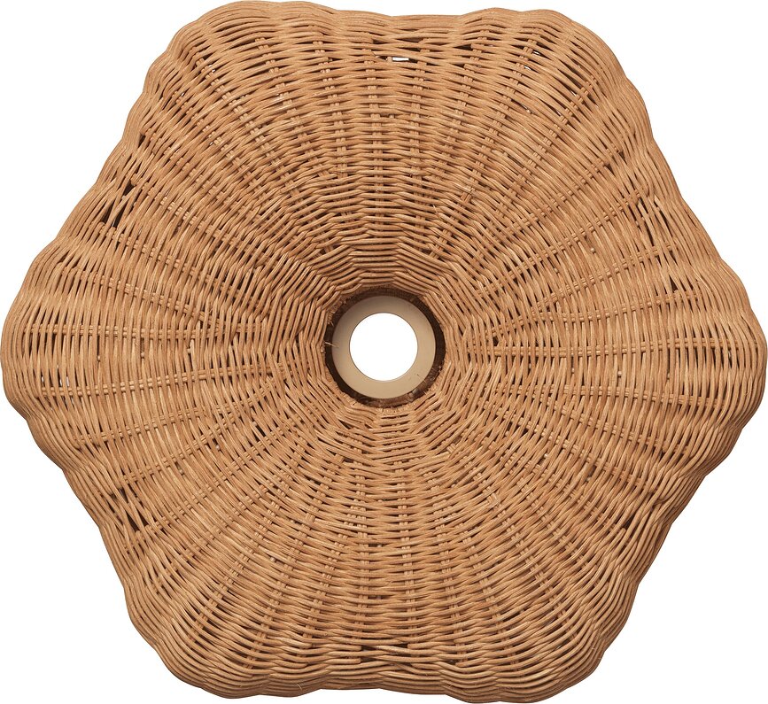 Pantalla de lámpara colgante Rivan de ratán