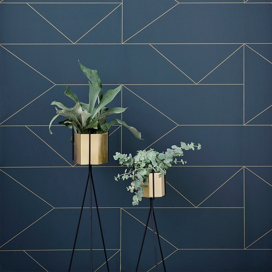 Papel Pintado Lines, azul marino