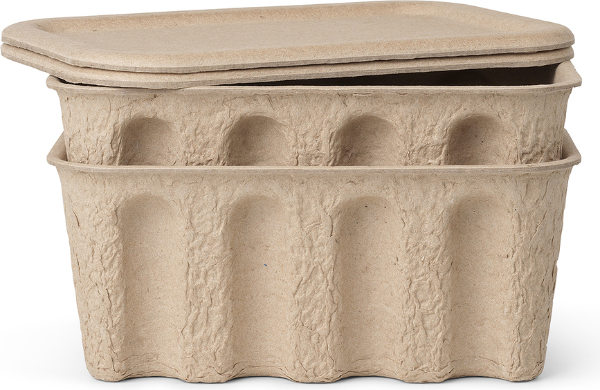 Paper Pulp Storage Boxes, 2 pcs