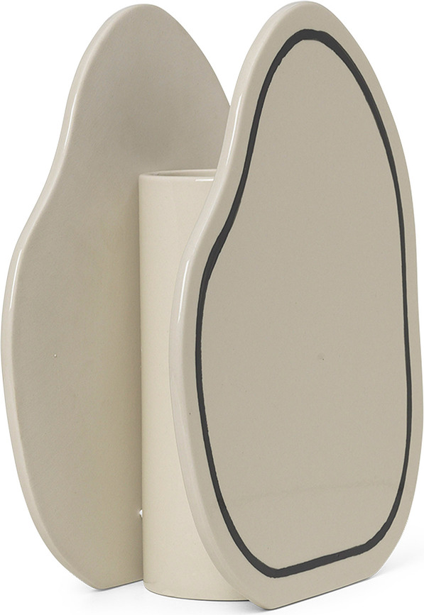 Paste Curvy Vase, blanc cassé