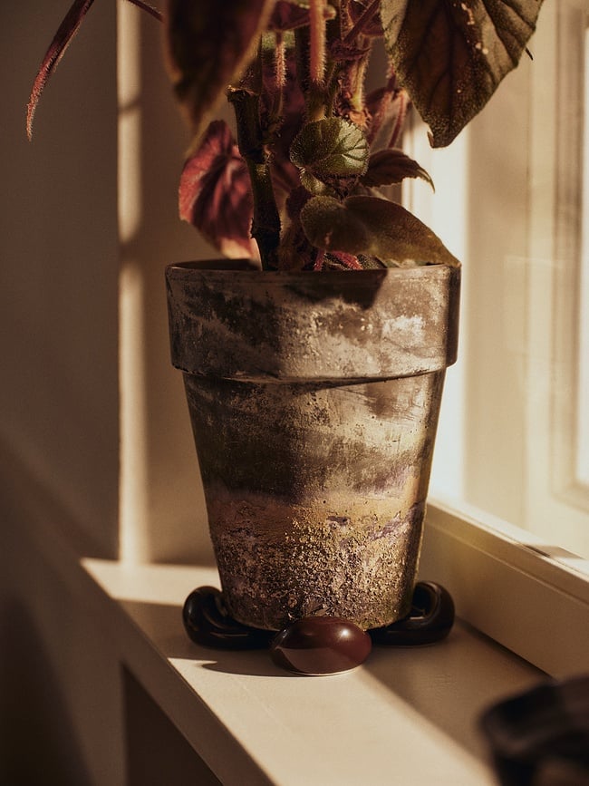 Patas para maceta Nube, plateadas, 4 unidades