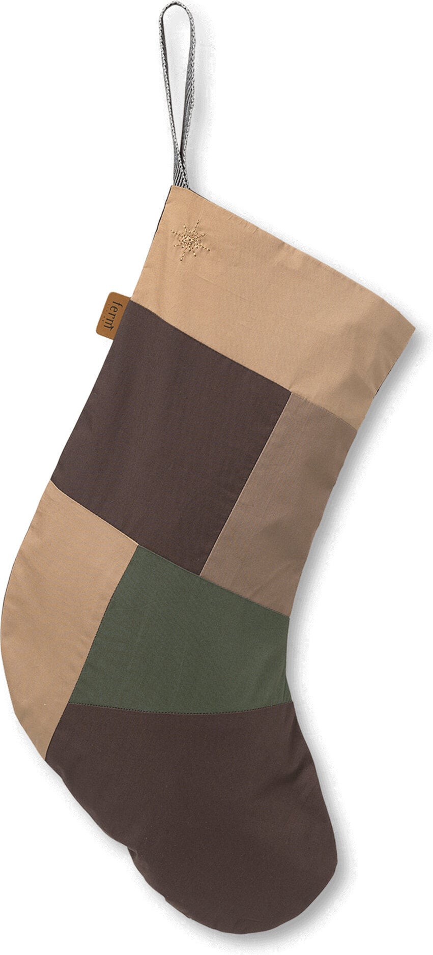 Patchwork Weihnachtssocke bunt