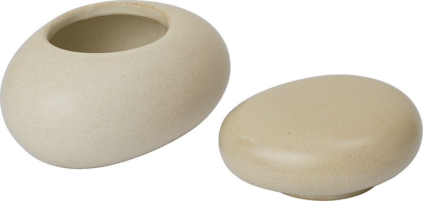 Pebble Boîte décorative 9,5 cm, couleur sable