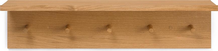 Perchero de pared con estante, de roble natural, Place