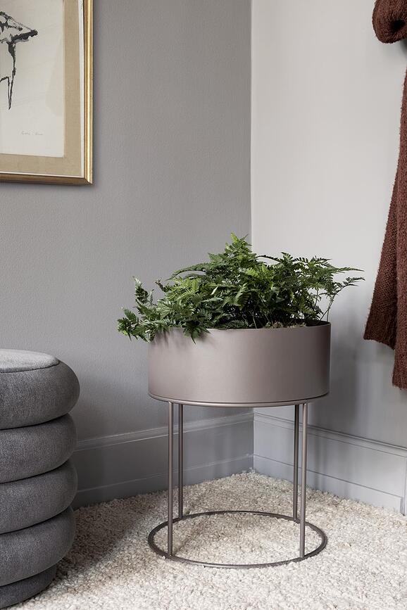 Plant Box Ζαρντινιέρα στρογγυλή, ανοιχτό γκρι