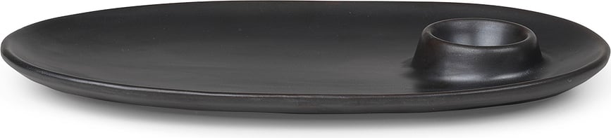 Plato de Desayuno Flow, negro
