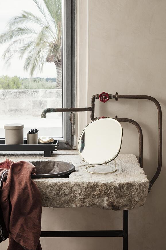 Pond Miroir Cosmétique, en laiton