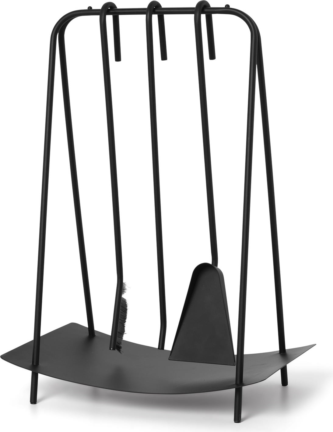 Port Kaminwerkzeug schwarz auf Ständer 3 El.
