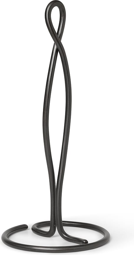 Portarrollos de Cocina de latón Curvature, negro