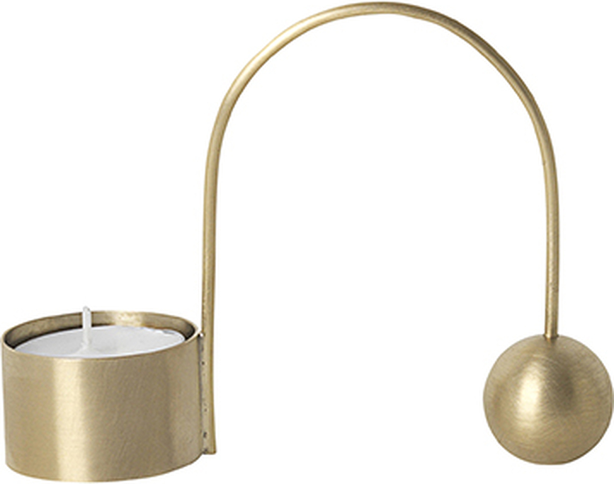 Portavelas de latón Balance, para vela de té